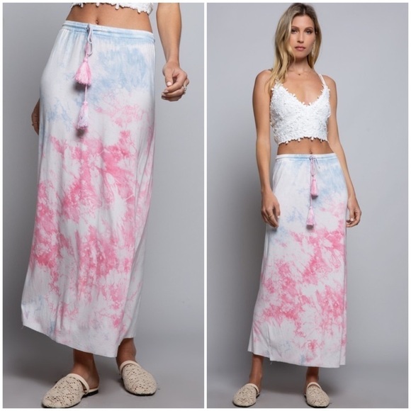 COTTON Candy Tie Dye Maxi Skirt - Picture 3 of 13